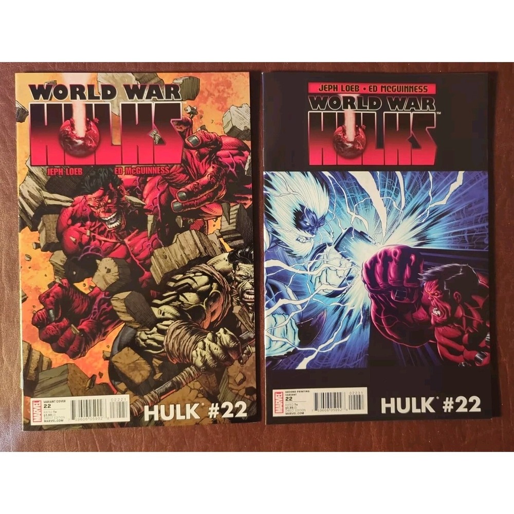 Hulk #22 World War Hulks 2010 Variant Lot x2 | Red Hulk Reveal | NM Range